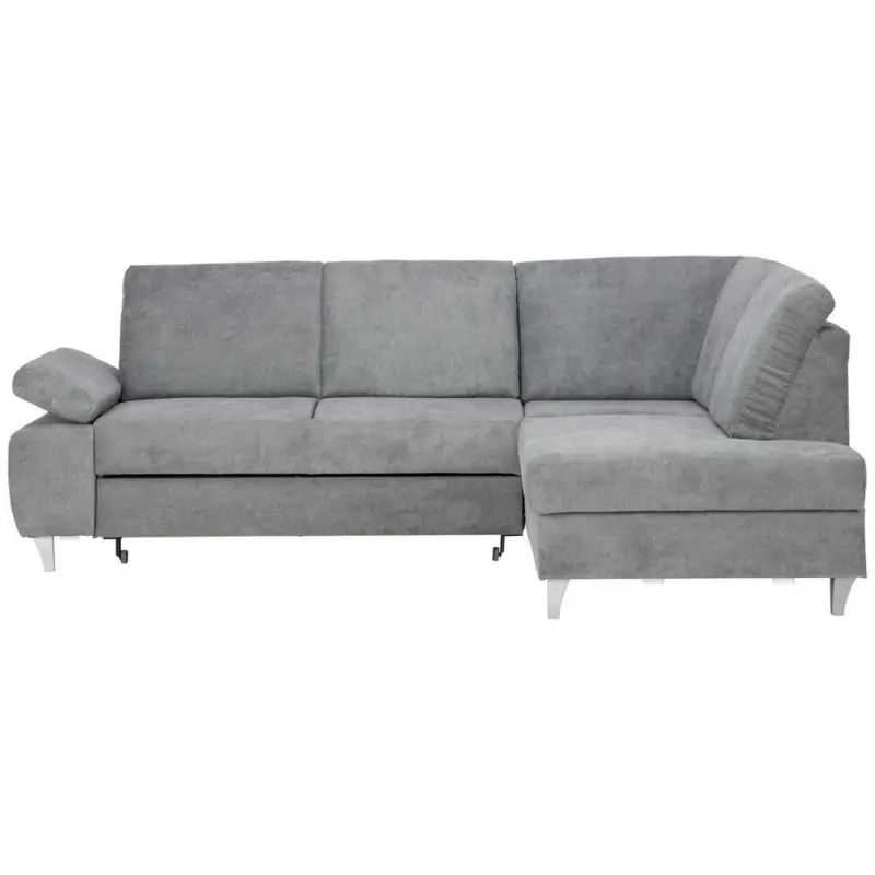 Ecksofa in Flachgewebe Dunkelgrau