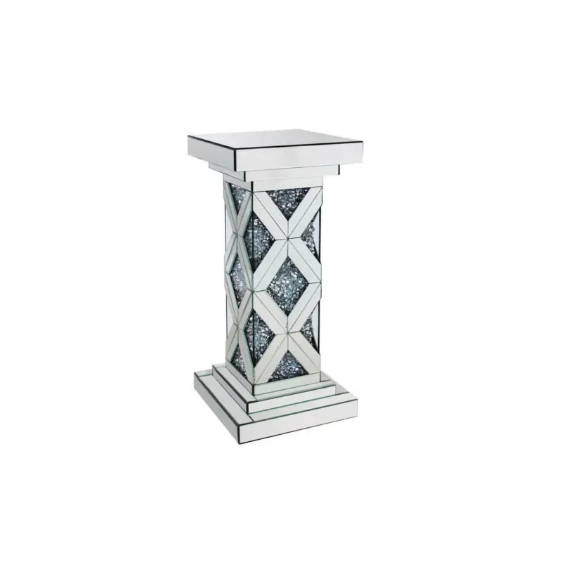 Beistelltisch in Glas, Holzwerkstoff 30,8/30,8/71 cm