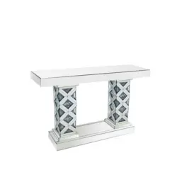 Konsolentisch in Holz, Glas