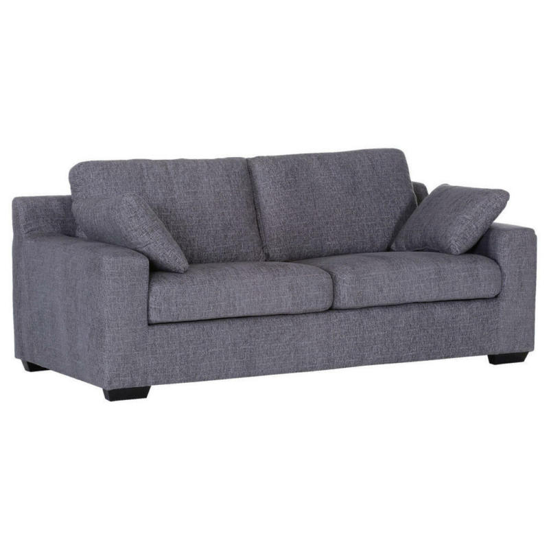 Zweisitzer-Sofa in Flachgewebe Dunkelgrau
