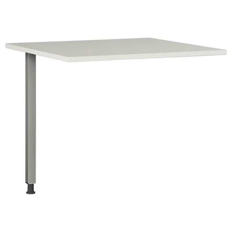 Eckverbindungsplatte 80/80/70-80 cm in Silberfarben