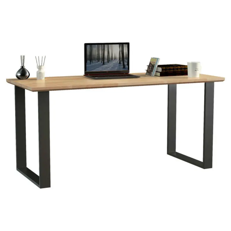 Schreibtisch 160/65/75 cm in Buchefarben