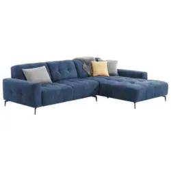 Ecksofa in Mikrofaser Blau