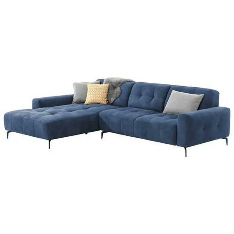 Ecksofa in Mikrofaser Blau