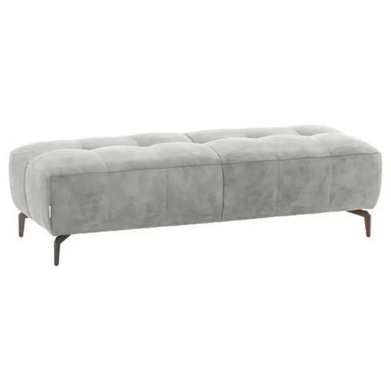 Hocker in Textil Grau, Hellgrau