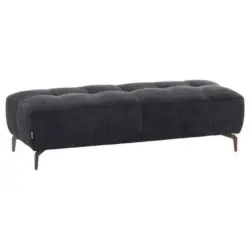 Hocker in Textil Schwarz
