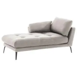 Récamiere in Flachgewebe Hellgrau