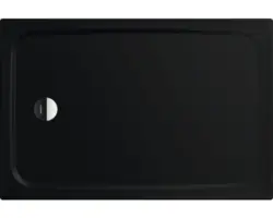 Extraflache Rechteck-Duschwanne Kaldewei Cayonoplan 75x100x1,8 cm schwarz matt
