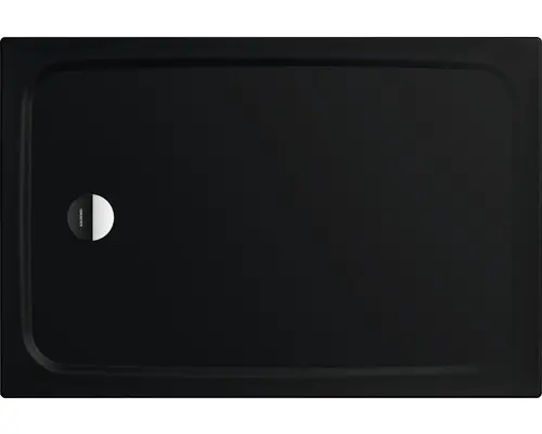 Extraflache Rechteck-Duschwanne Kaldewei Cayonoplan 75x100x1,8 cm schwarz matt