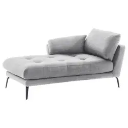 Récamiere in Flachgewebe Schwarz, Weiß