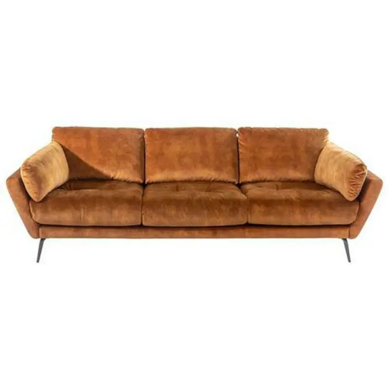 Megasofa in Velours Cognac