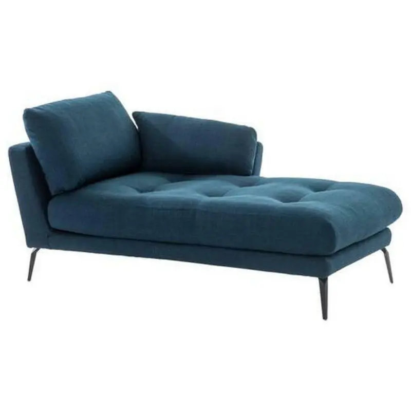 Récamiere in Flachgewebe Blau