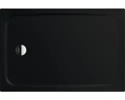 Extraflache Rechteck-Duschwanne Kaldewei Cayonoplan 80x100x1,8 cm schwarz matt