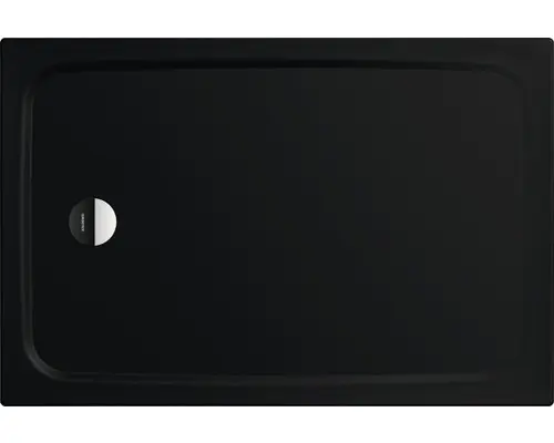 Extraflache Rechteck-Duschwanne Kaldewei Cayonoplan 80x100x1,8 cm schwarz matt