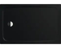 Extraflache Rechteck-Duschwanne Kaldewei Cayonoplan 80x100x1,8 cm grau cool mit Antirutschbeschichtung