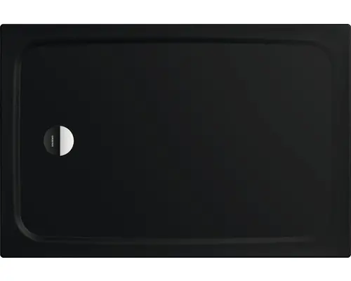 Extraflache Rechteck-Duschwanne Kaldewei Cayonoplan 80x100x1,8 cm grau cool mit Antirutschbeschichtung
