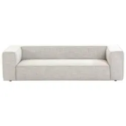 Dreisitzer-Sofa in Flachgewebe Hellgrau