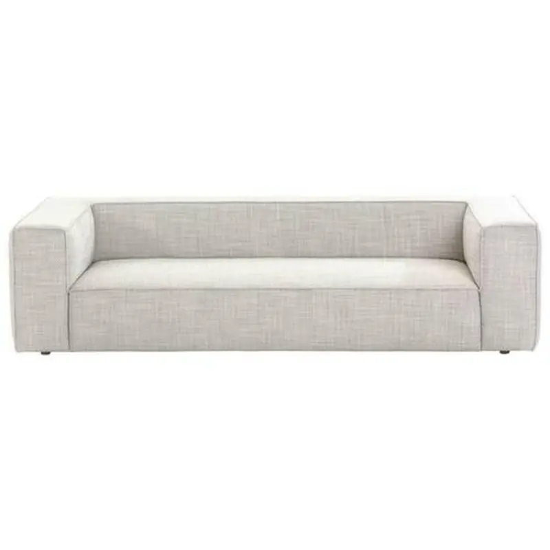 Dreisitzer-Sofa in Flachgewebe Hellgrau