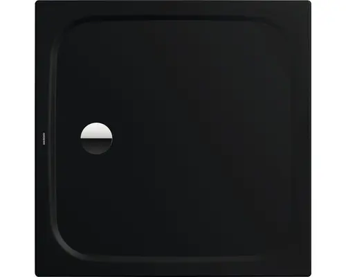 Extraflache Duschwanne Kaldewei Cayonoplan 100x100x1,8 cm schwarz matt