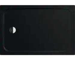 Extraflache Rechteck-Duschwanne Kaldewei Cayonoplan 75x110x1,8 cm schwarz matt