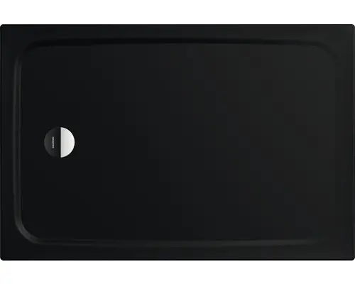 Extraflache Rechteck-Duschwanne Kaldewei Cayonoplan 75x110x1,8 cm schwarz matt