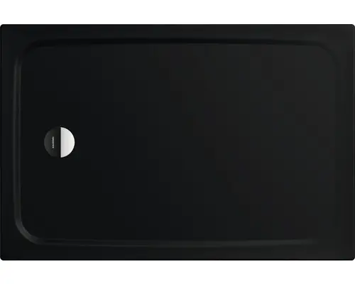 Extraflache Rechteck-Duschwanne Kaldewei Cayonoplan 75x110x1,8 cm schwarz matt mit Antirutschbeschichtung