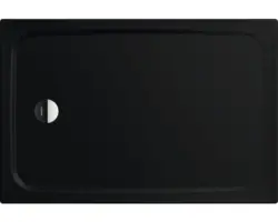 Extraflache Rechteck-Duschwanne Kaldewei Cayonoplan 75x120x1,8 cm schwarz matt
