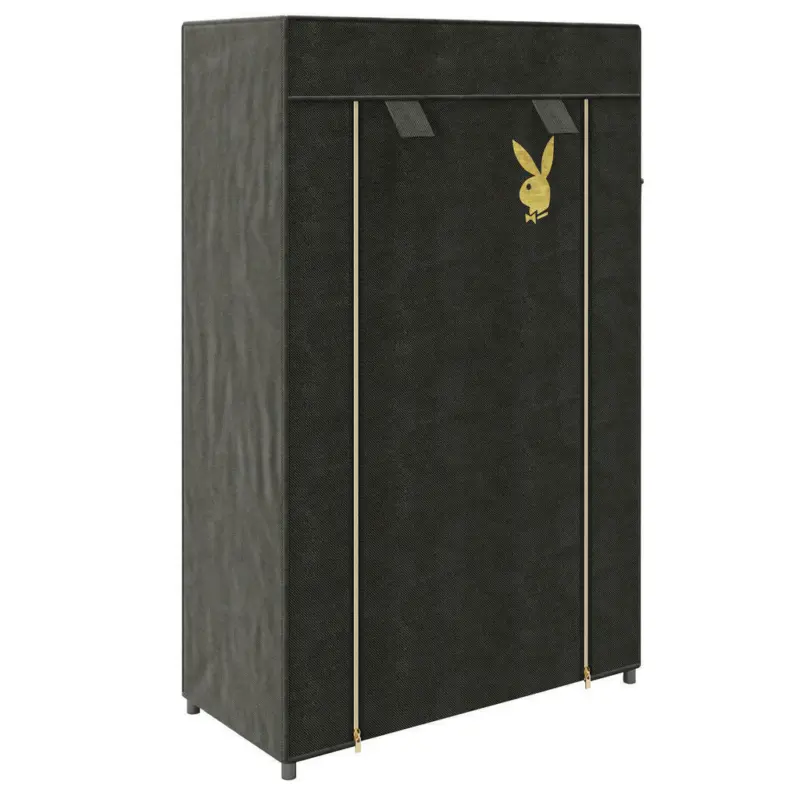 Stoffschrank in Schwarz