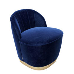 Sessel in Samt Blau