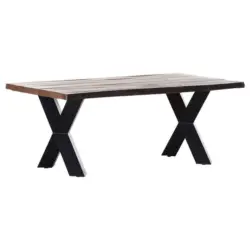 Couchtisch in Holz, Metall 110/70/46 cm