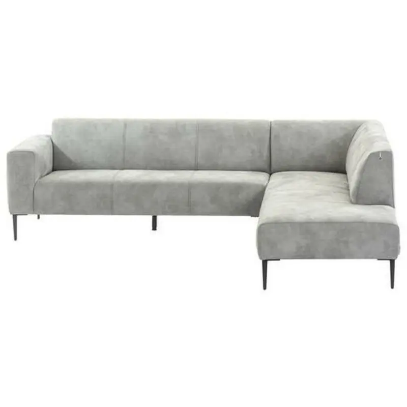 Ecksofa in Mikrofaser Hellgrau