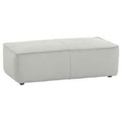 Hocker in Leder Grau