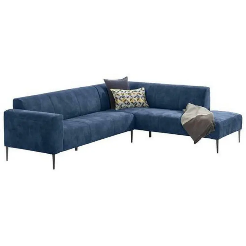 Ecksofa in Mikrofaser Blau