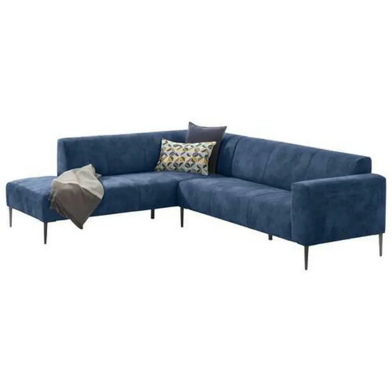 Ecksofa in Mikrofaser Blau