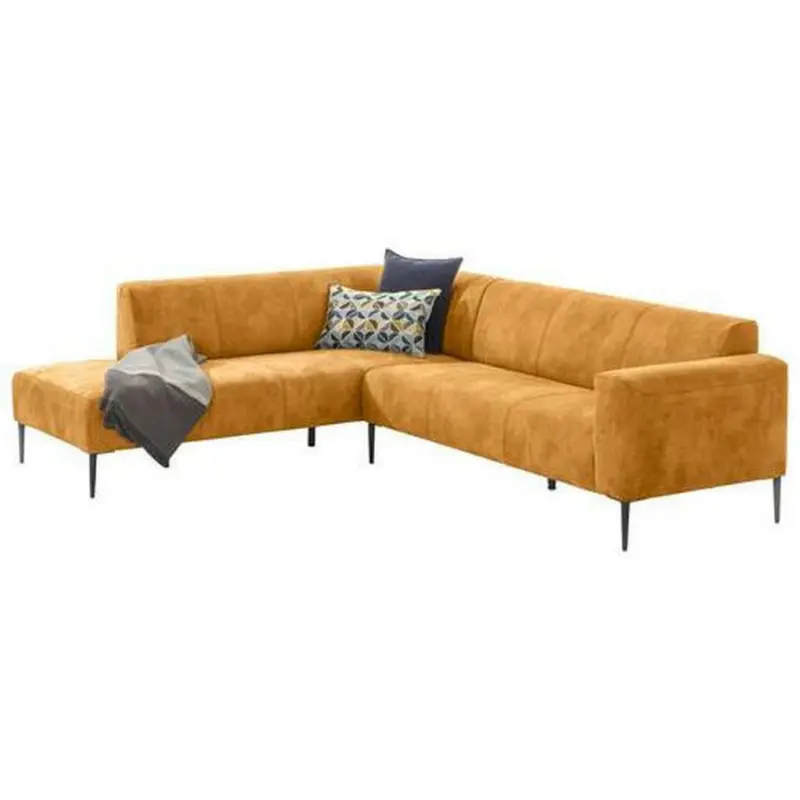 Ecksofa in Mikrofaser Gelb