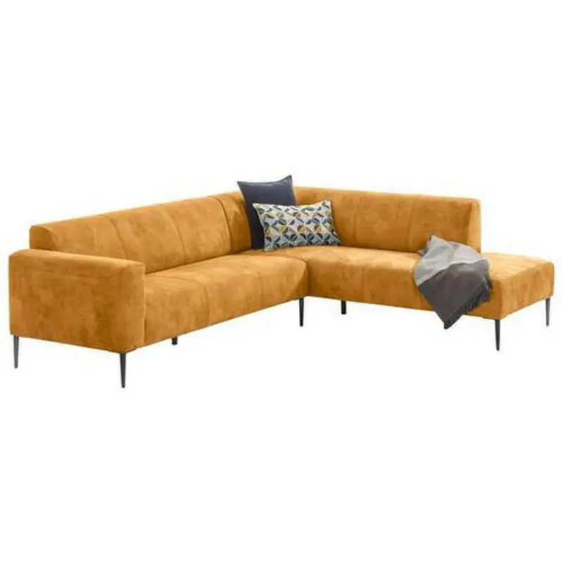 Ecksofa in Mikrofaser Gelb