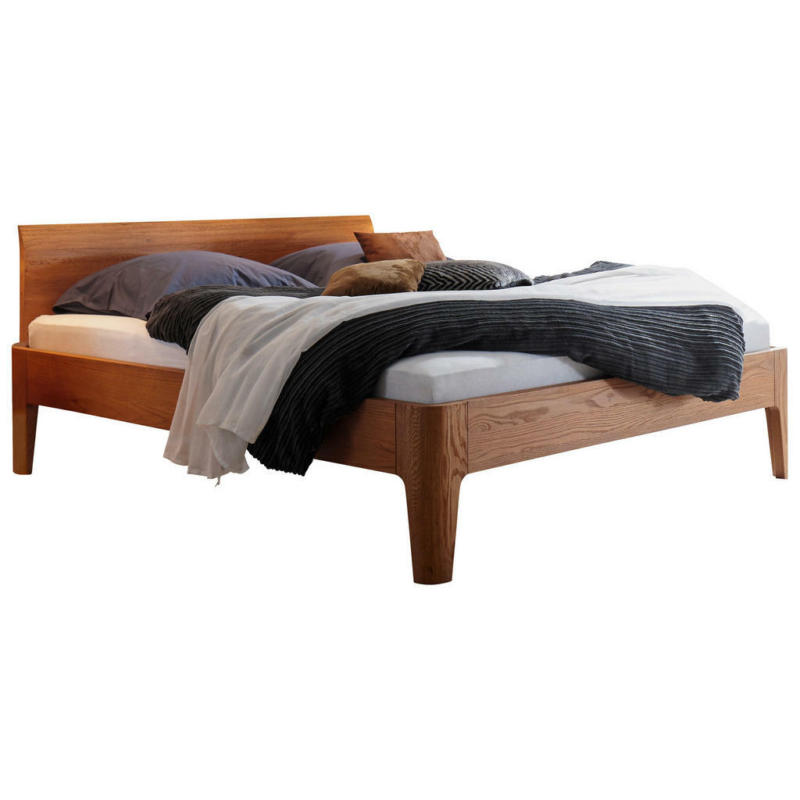 Bett 90/200 cm in Cognac