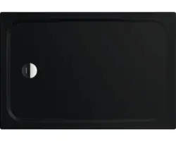 Extraflache Rechteck-Duschwanne Kaldewei Cayonoplan 80x140x2,5 cm schwarz matt mit Antirutschbeschichtung