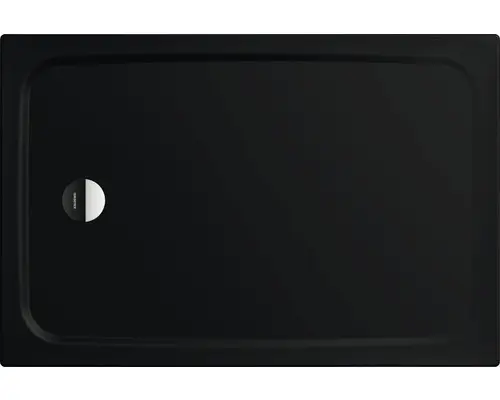 Extraflache Rechteck-Duschwanne Kaldewei Cayonoplan 80x140x2,5 cm schwarz matt mit Antirutschbeschichtung