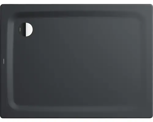 Extraflache Rechteck-Duschwanne Kaldewei Superplan Plus 75x120x2,5 cm grau cool glatt