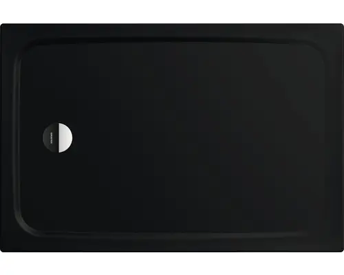 Extraflache Rechteck-Duschwanne Kaldewei Cayonoplan 75x150x2,5 cm schwarz matt