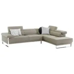 Ecksofa in Chenille Grau