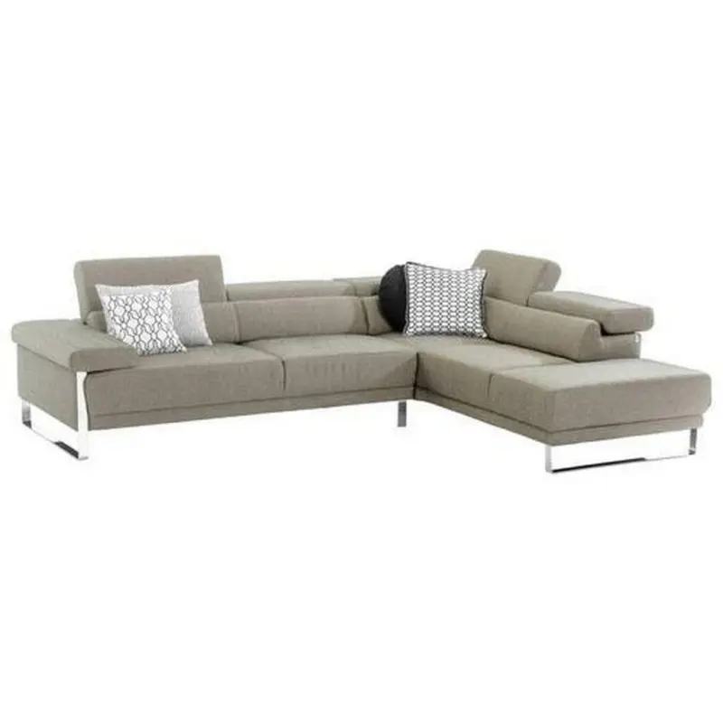 Ecksofa in Chenille Grau