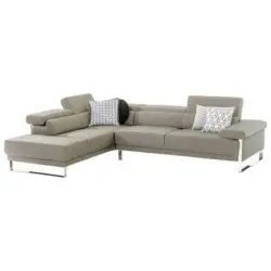 Ecksofa in Chenille Grau