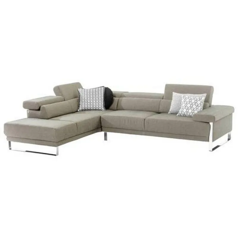 Ecksofa in Chenille Grau