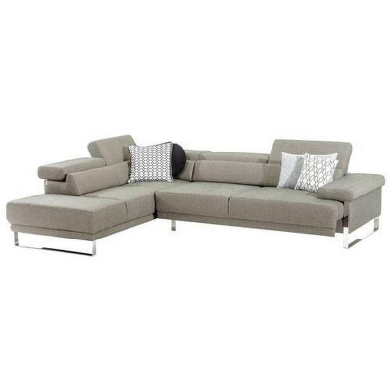 Ecksofa in Chenille Grau