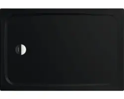 Extraflache Rechteck-Duschwanne Kaldewei Cayonoplan 80x150x2,5 cm schwarz matt