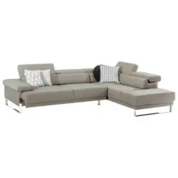 Ecksofa in Chenille Grau
