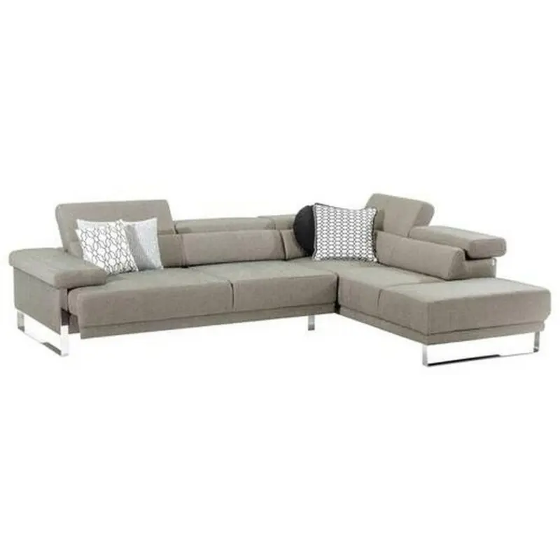 Ecksofa in Chenille Grau