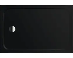 Extraflache Rechteck-Duschwanne Kaldewei Cayonoplan 80x150x2,5 cm schwarz matt mit Antirutschbeschichtung